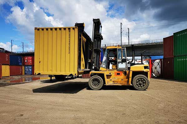 Counterbalance Truck in use during Lift Truck Training.