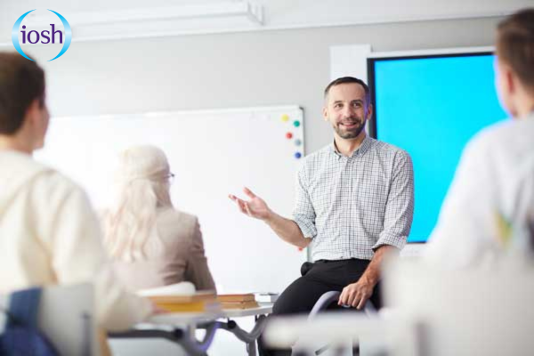 Classroom teaching during IOSH Training.