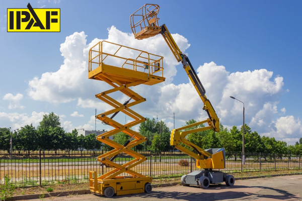 Image of two powered access equipment