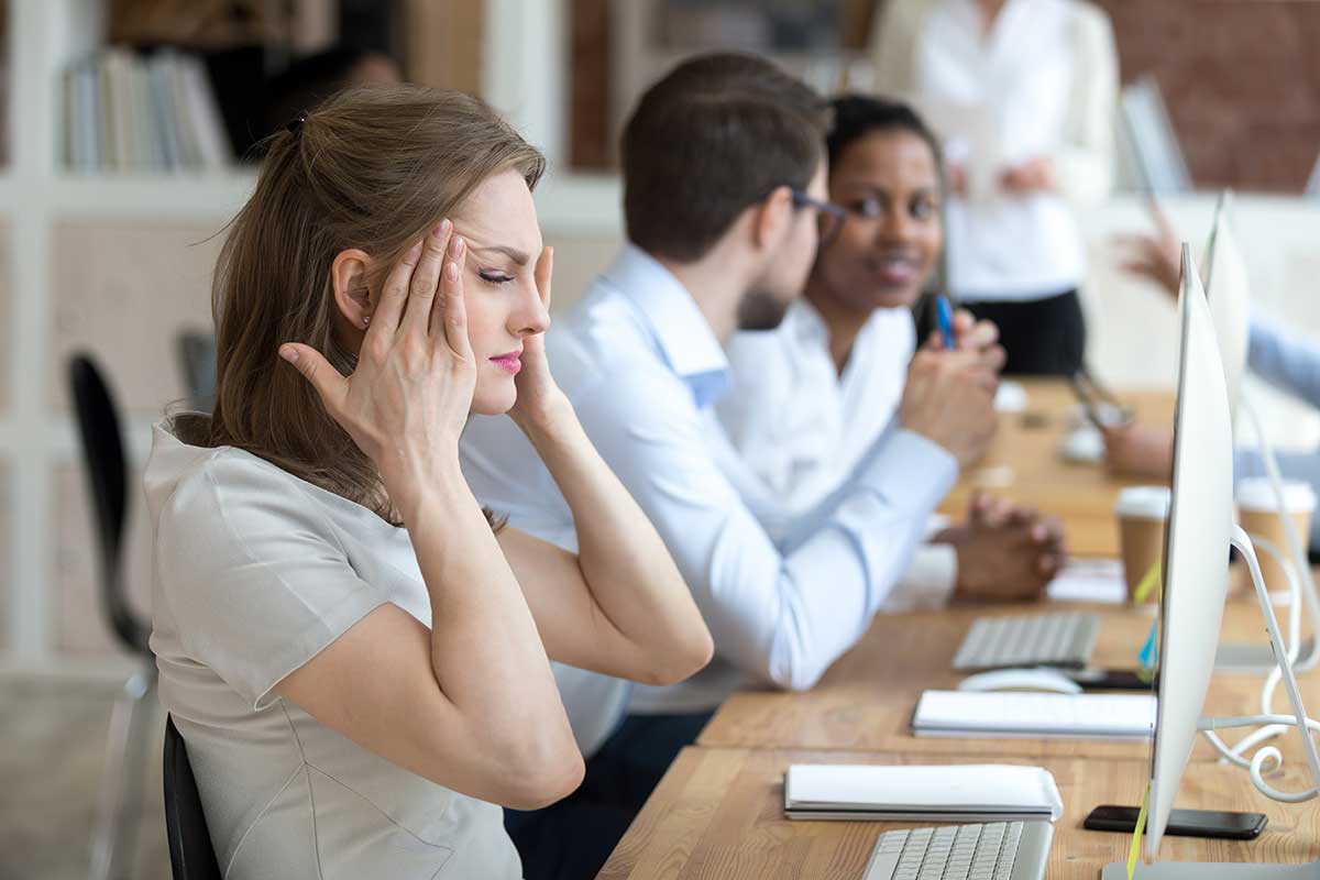 Office Woman Stressed at Work