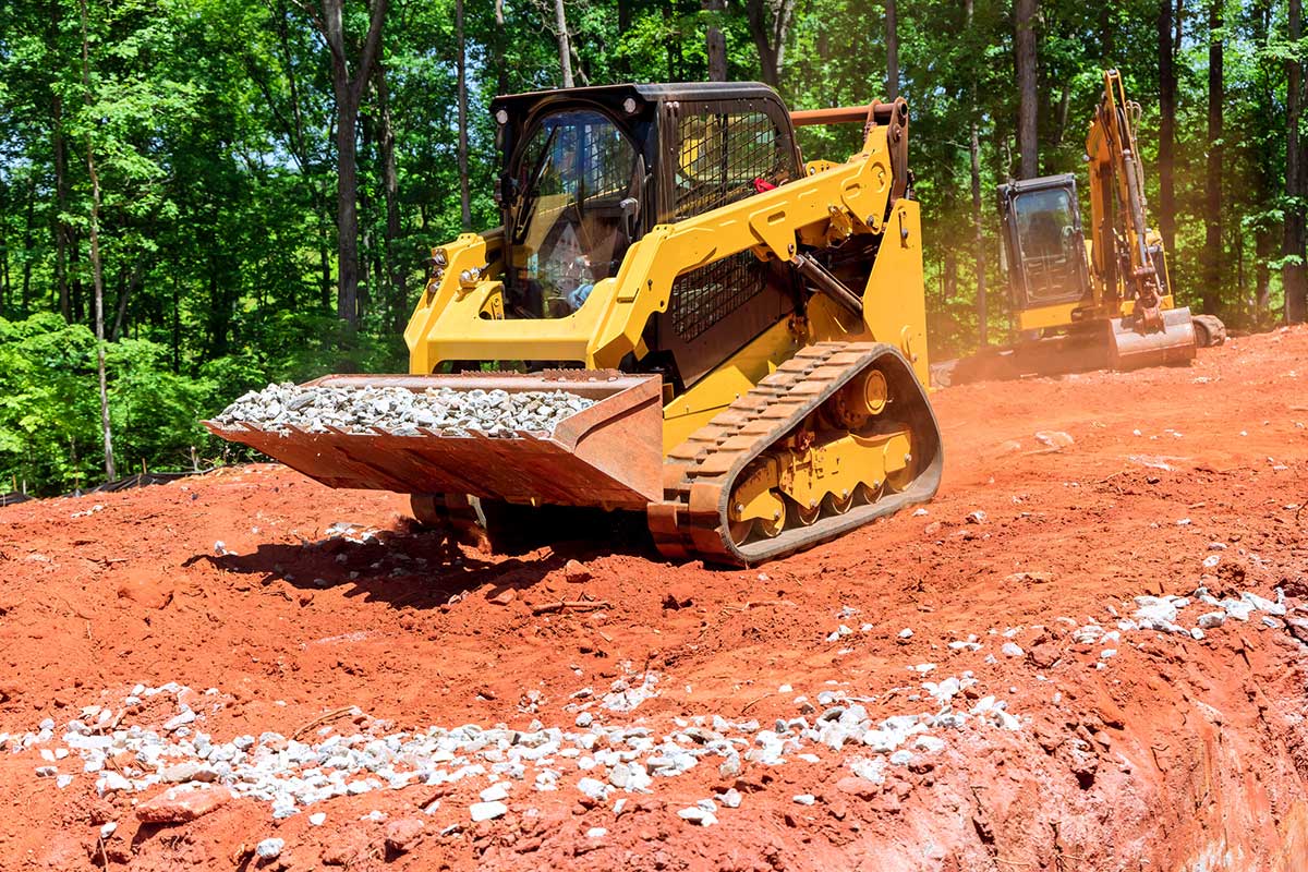 Skid Steer Truck on Site during Training Session